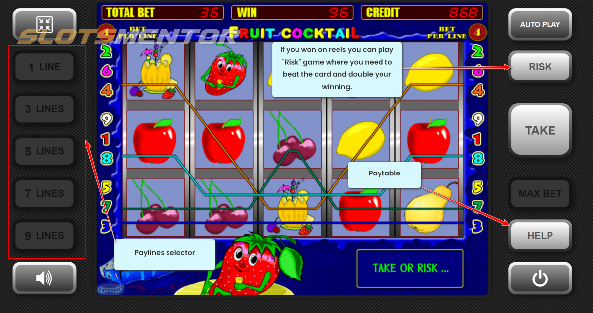 Russial Slot Fruit Cocktail by Igrosoft